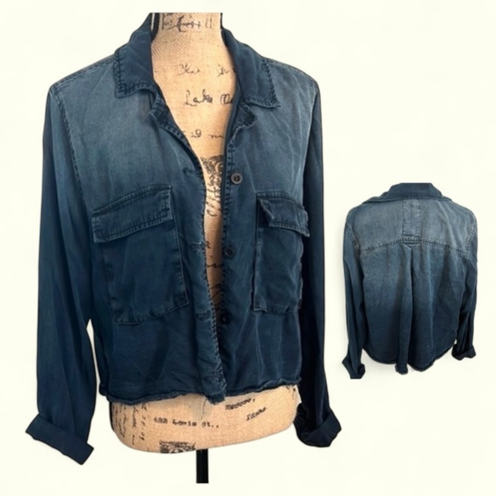 Bella Dahl - Navy Ombré Women's Jacket, Size Medium